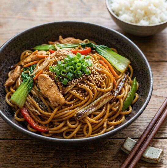 Chicken Stir-fried Lo Mein