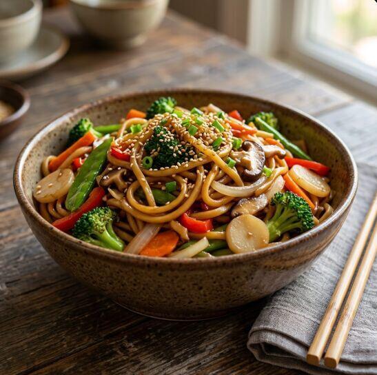 Vegetable Stir-fried Lo Mein