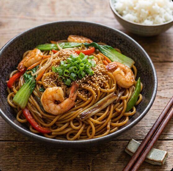 Shrimp Stir-fried Lo Mein
