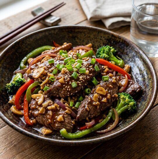 L6. Beef With Garlic Sauce