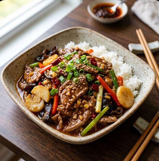 Beef With Garlic Sauce